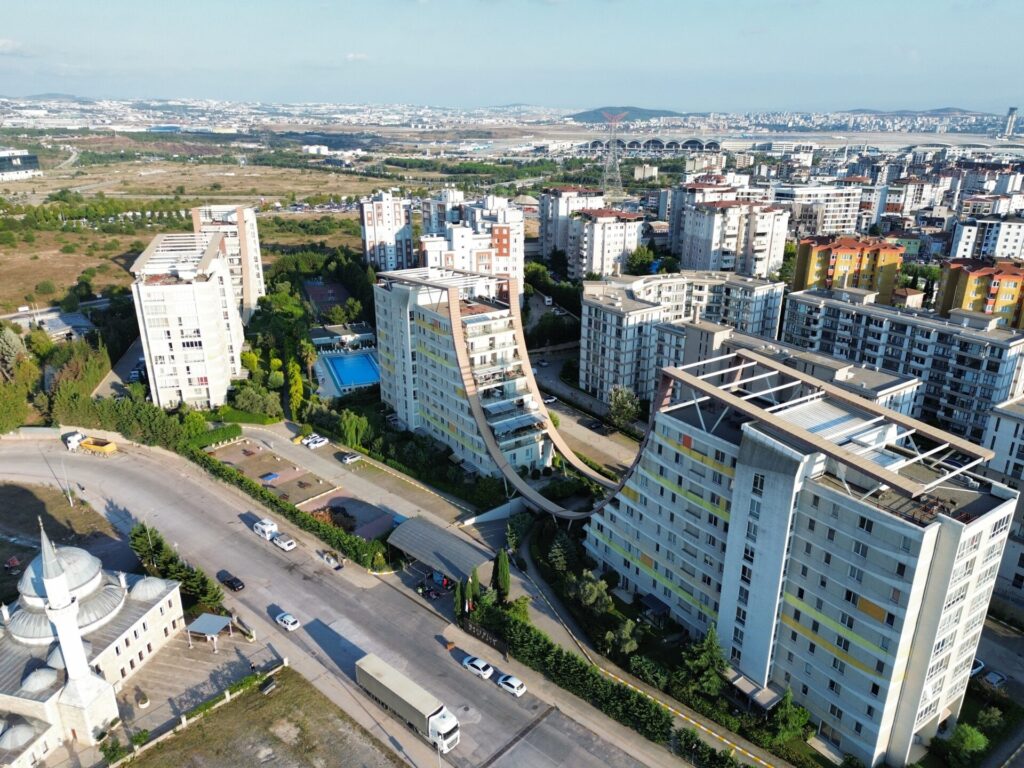 Kentplus Newport sitesinin havadan görünümü