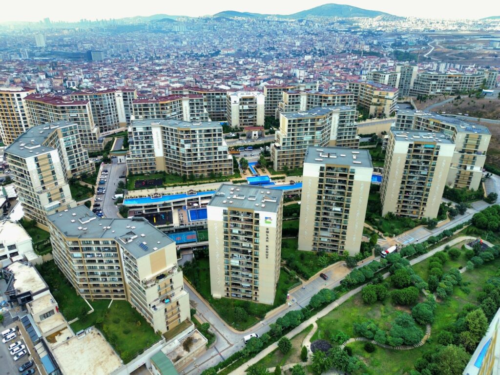 Evora İstanbul Tuzla sitesinin havadan görünümü